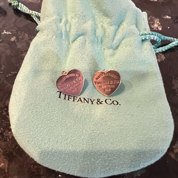 Tiffany & Co. Jewelry - Tiffany & Co. Return to Tiffany Silver Heart Earrings